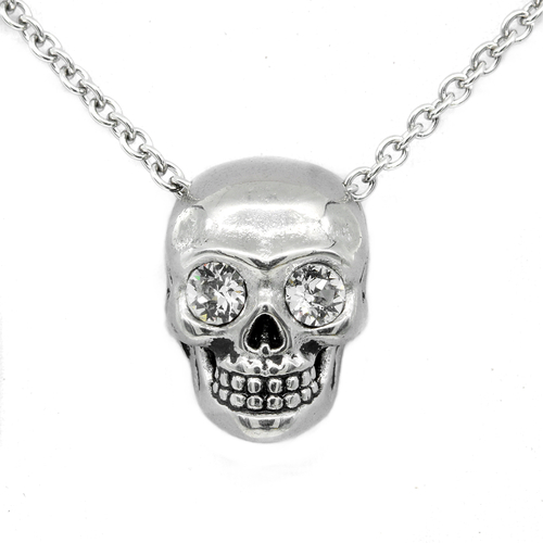 Crystal Eyed Skull Necklace 