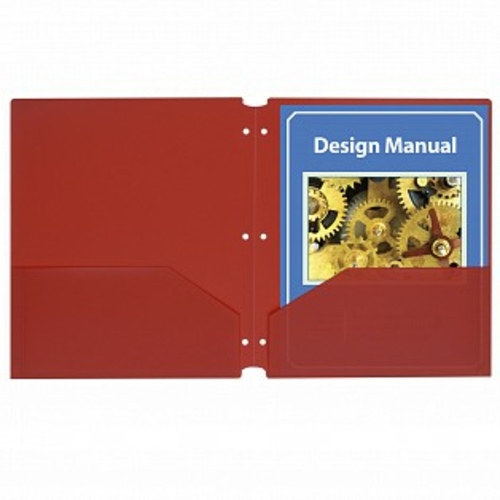 C-Line Products 32934 Two-Pocket Heavyweight Poly Portfolio Folder- Re