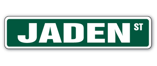 SignMission SS-JADEN 4 x 18 in. Childrens Name Room Street Sign - Jade