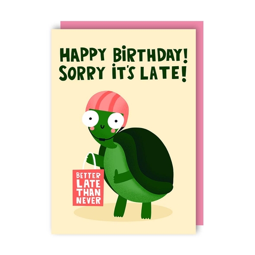 Late Birthday Card (Pack of 6)