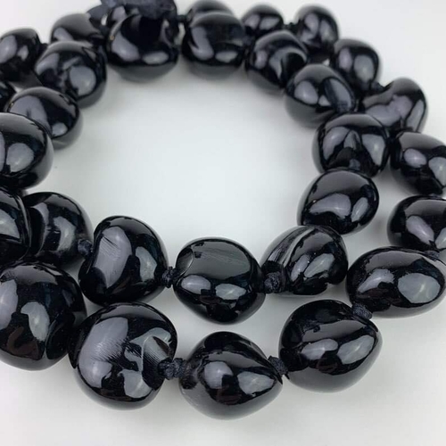 Stunning New Black Kukui Nut Lei