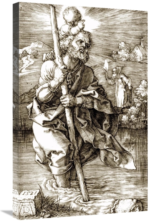 Global Gallery GCS-266251-30-142 30 in. Saint Christopher Facing Right