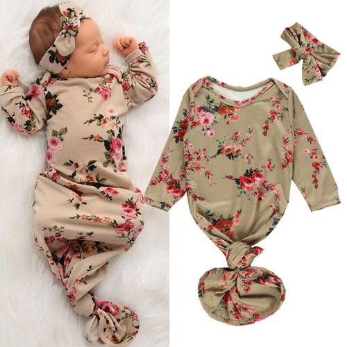 0 6M Newborn Baby Girls Boys Sleeping Bag Flowers