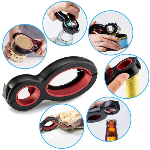 6 in 1 Multi Function Opener Jar Bottle Can beer Opener