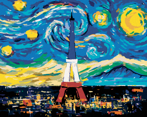 Paint by Numbers - EIFFEL TOWER INSPIRED BY VINCENT VAN GOGH