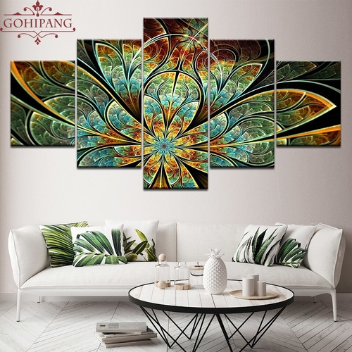 HD Printed Flower Pattern Painting Home