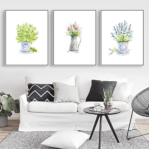 Modern Abstract Plants Canvas Painting