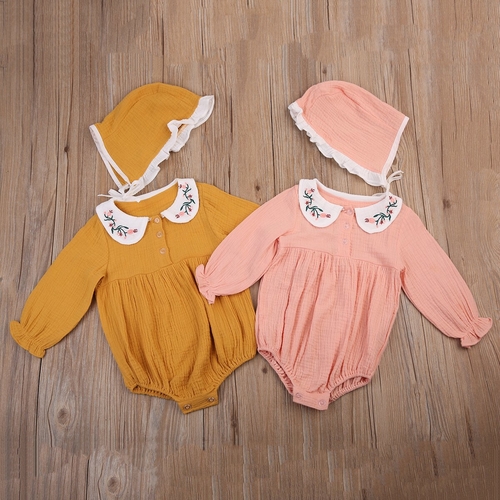 Pink/Yellow Solid 2Pcs Newborn Infant Baby