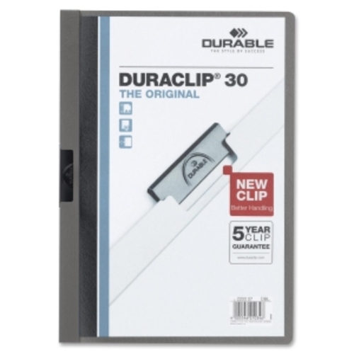 Durable Office Products 220357 Vinyl Duraclip Report Cover- Clear & Gr