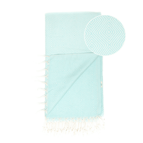 Beach Spa Turkish Hammam Towel Crystal Mint