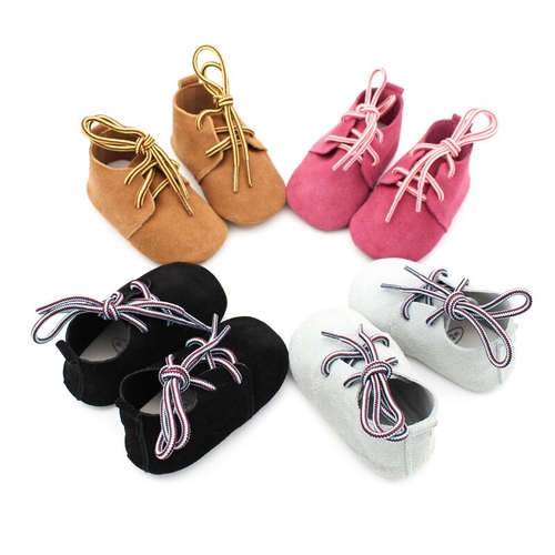 Genuine Leather Baby Boys Shoes Lace up Casual