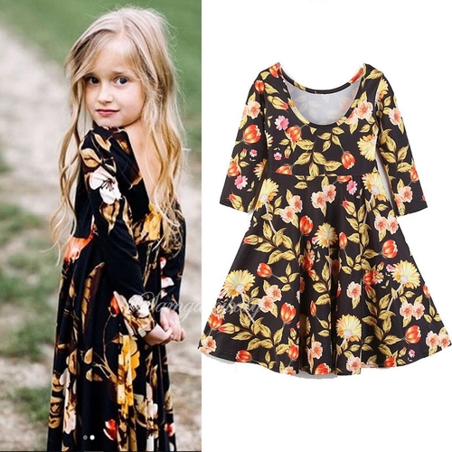 Summer Cute Toddler Kids Baby Girl Floral Print