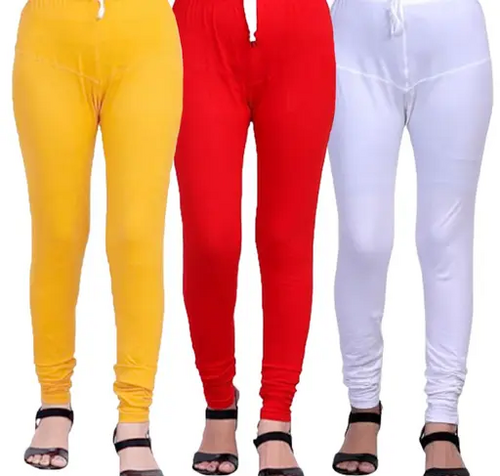 Cotton Lycra V-Cut Leggings For Womens | Cotton Lycra Churidar For