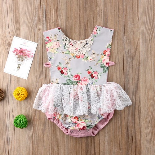 Cute Newborn Infant Baby Girl Lace Dress