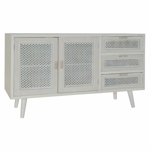 Sideboard DKD Home Decor White Wood MDF (110 x 41 x 64 cm)