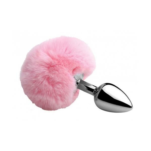 Fluffy Bunny Tail Anal Plug Pink