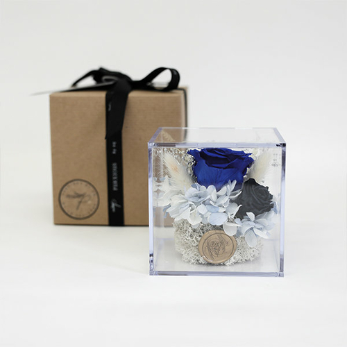Preserved Blue Rose Box