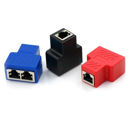 RJ45 Splitter Adapter 1 To 2 Dual LAN Ethernet