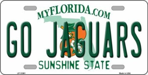 Smart Blonde LP-13361 6 x 12 in. Go Jaguars Novelty Metal License Plat