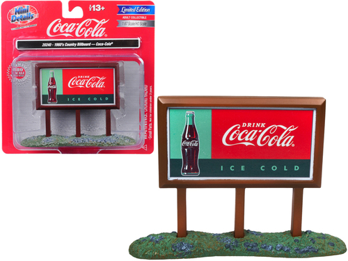 1960\'s Country Billboard \Coca-Cola\" for 1/87 (HO) Scale Models by