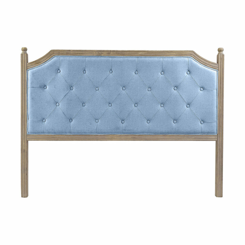 Headboard DKD Home Decor Blue Natural Wood Rubber wood 160 x 10 x 120