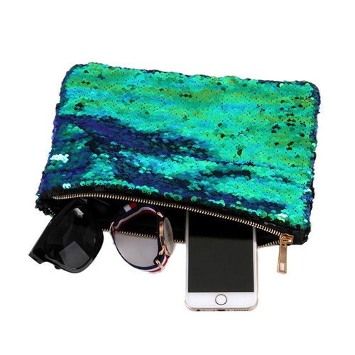 wallet Women Double Color Shiny Sequins