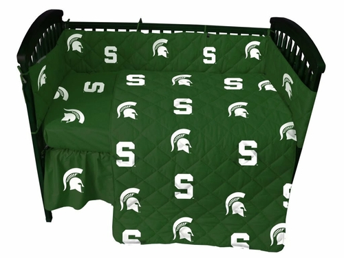 College Covers MSUCSFSWPR Michigan State Spartans Baby Crib Fitted She