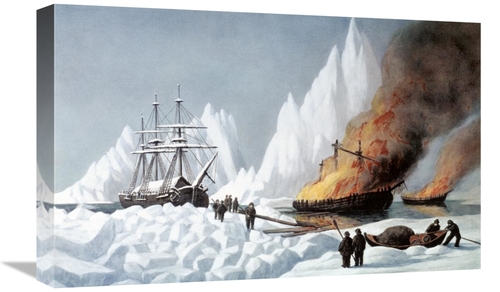 Global Gallery GCS-277164-22-142 22 in. American Whalers Crushed in th