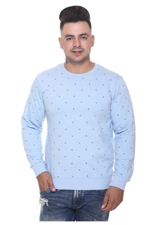 Men's Round Neck Full Sleeve Cotton Polyester Sweat Shirt (Size-S)