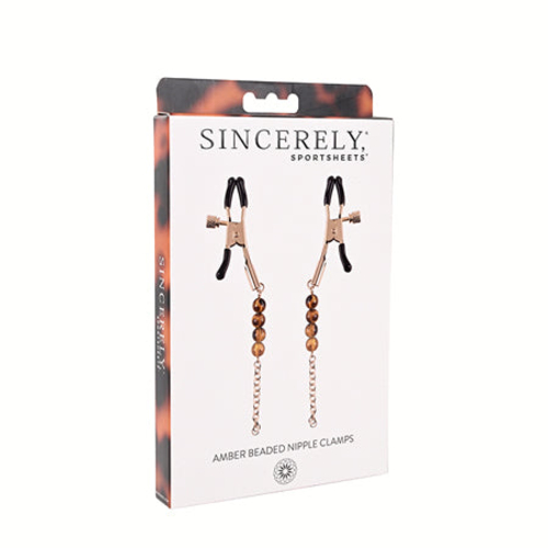 Sincerely, Sportsheets Amber Adjustable Beaded Nipple Clamps