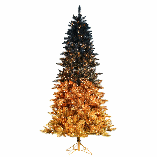 Vickerman A189681EZ 9 ft. x 57 in. Black Gold EZ Artificial Christmas 