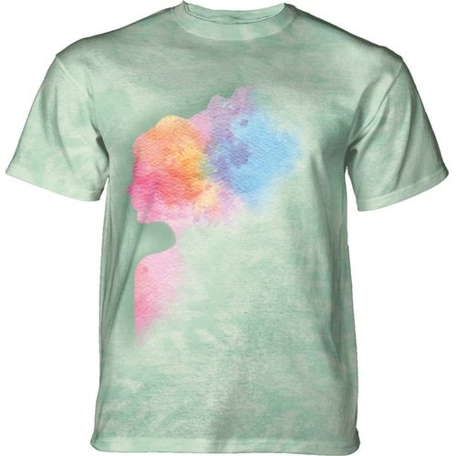 The Mountain 10916102817 Green Rainbow Watercolor Woman Adult Classic 