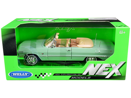 1963 Chevrolet Impala Convertible Light Green \NEX Models\" 1/24