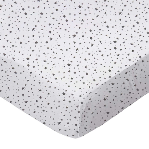 SheetWorld Fitted Cradle Sheet - 100% Cotton Jersey - Gray Stars, Made