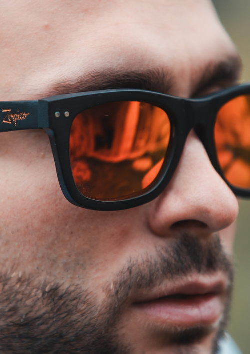 Limited Eyewood Dream - Black - Wayfarer - Red Mirror Lenses