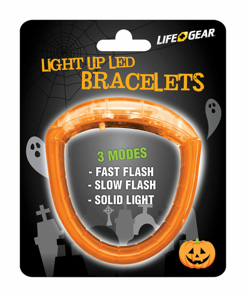 Life Plus Gear 9008256 Halloween Glow Bracelets, Plastic - Green &