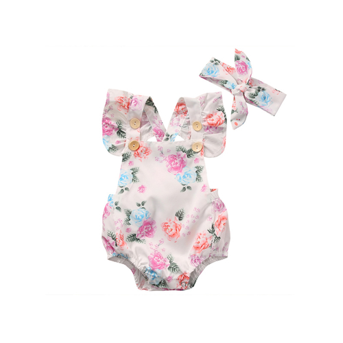 2017 2PCS Summer Lovely Floral Newborn Toddler