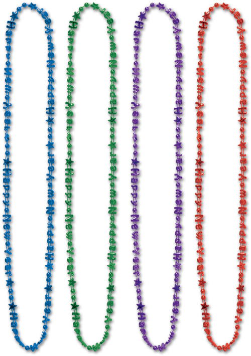 Bulk Happy New Year Beads-Of-Expression - Assorted Colors