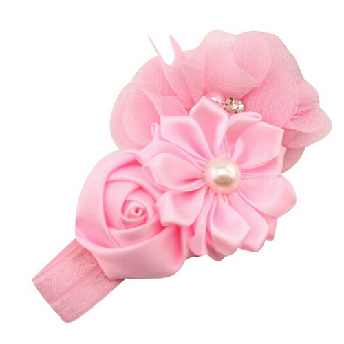 Fashion Baby Girl headband lovely Flower Pearl