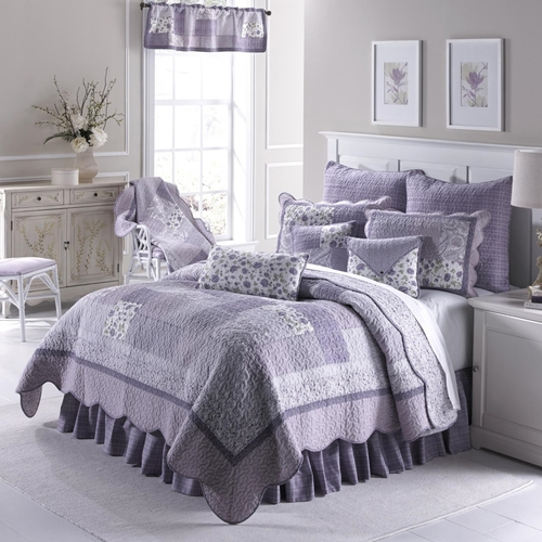 American Heritage Textiles Z82046 91 x 91 in. Lavender Rose 3 Piece Co