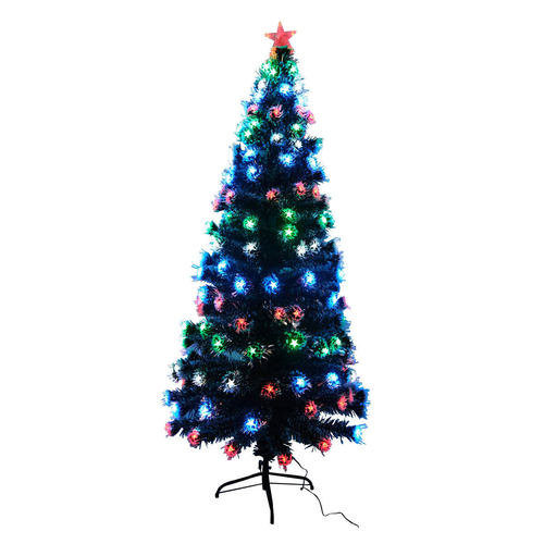 Christmas By Sas 1.8m Pine Tree 210 Multi-Colour LED Lights With 8