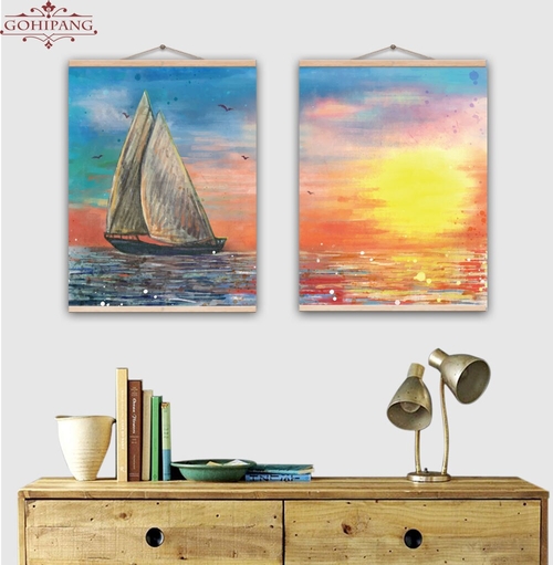 Sailboat Sailing In The Morning Sun Wall