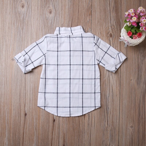 Girls Plaid Shirts Dresses 2017 Spring Lapel