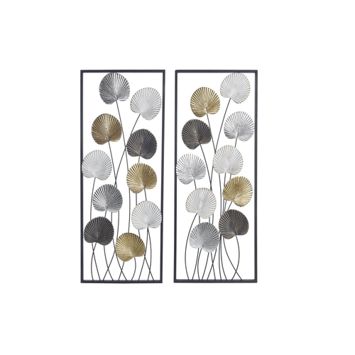 Wall Decoration DKD Home Decor 35 x 2,5 x 90 cm Multicolour Leaf of a