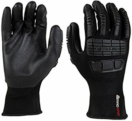 Madgrip 0MG14FS BLK XL Ergo Impact Work Gloves - Black  Extra Large