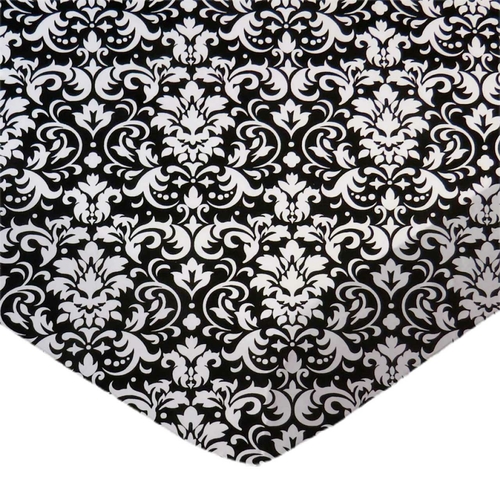 SheetWorld Fitted Crib Sheet Set - 100% Cotton Woven - White Damask,