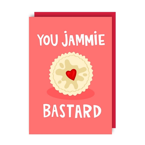 Jammie Dodger Congratulations Funny Biscuit Card (Pack of 6)