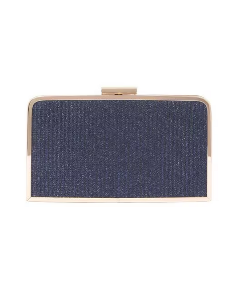 Embellished Clutch with Kiss-Lock Closure