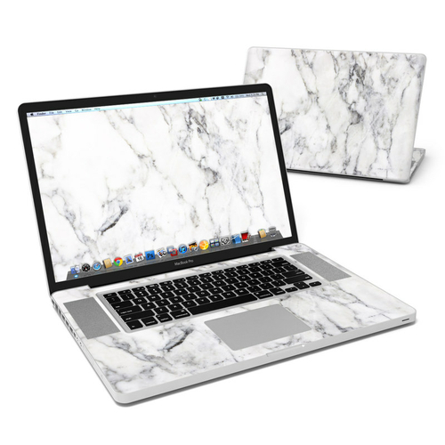 DecalGirl MBP17-WHT-MARBLE Apple MacBook Pro 17 in. Skin - White Marbl