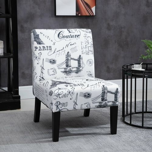 HOMCOM Comfortable Stable Modern Dining Chair In Hand-Painted Style